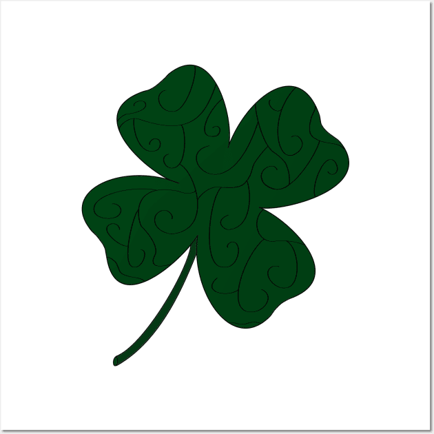 Patterned Four Leaf Clover Wall Art by thcreations1